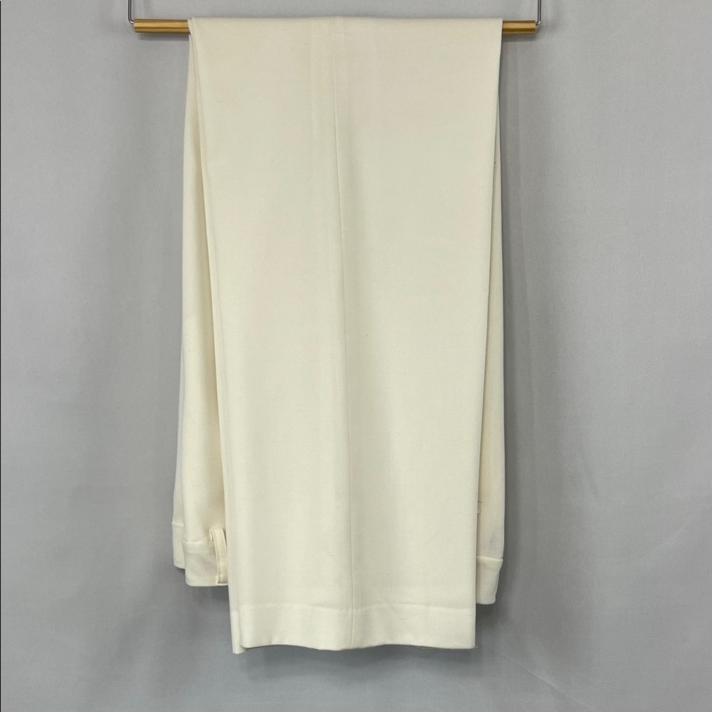 Larry Levine Stretch Elegant Cream Trousers - Size 8 - Picture 4 of 10